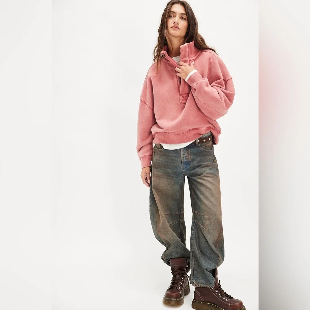 FREE PEOPLE Timeless Pullover in Salsa XS